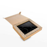 Wellpappe-Versandverpackung mit Faserguss-Inlay